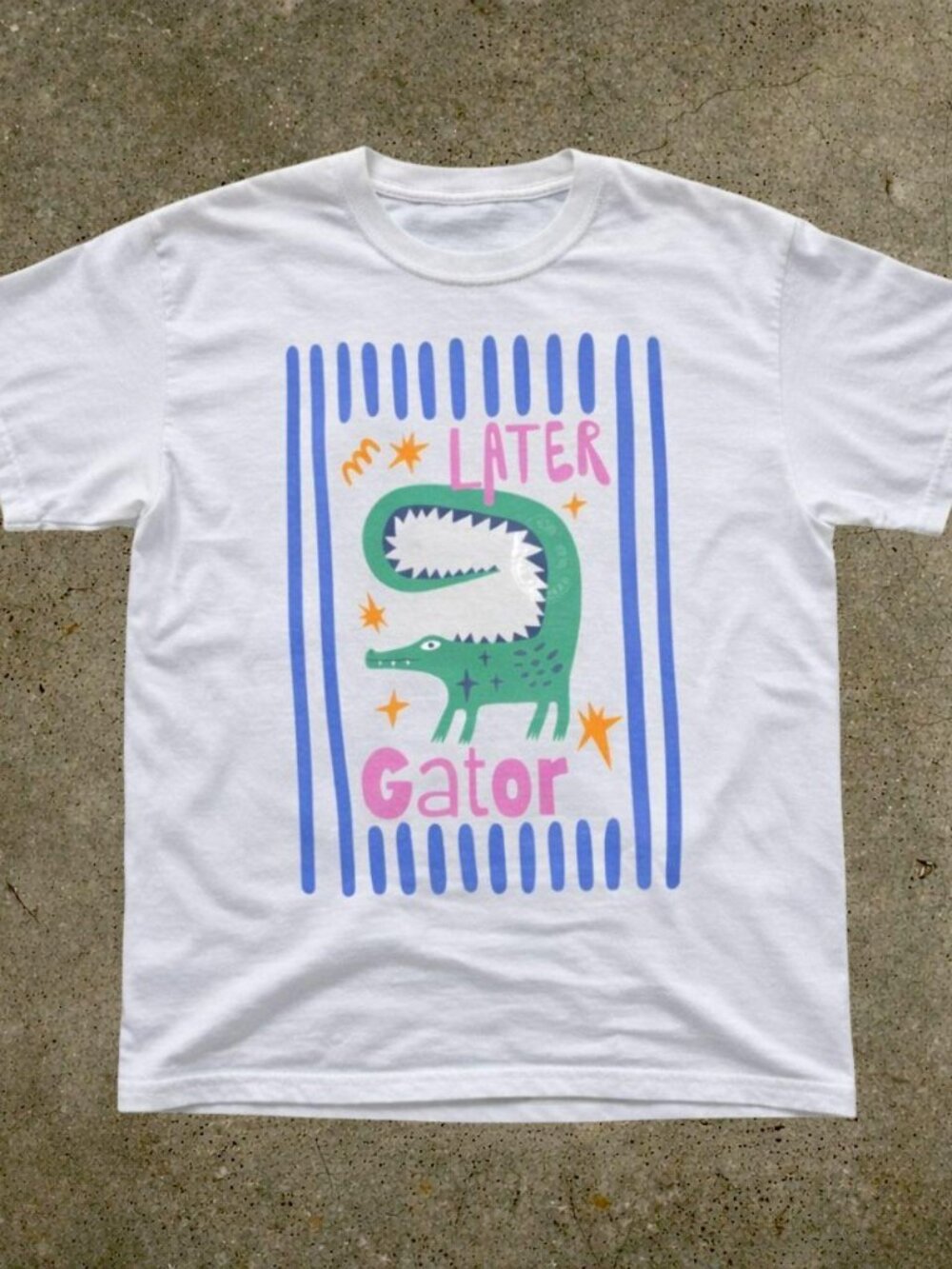White Later Gator funny alligator T-shirt
